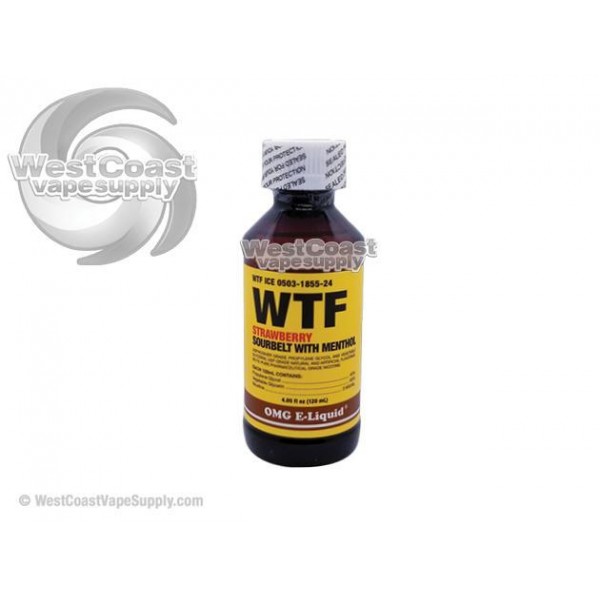 WTF Strawberry Sour Belts W/ Menthol by OMG E-liquid 120ml