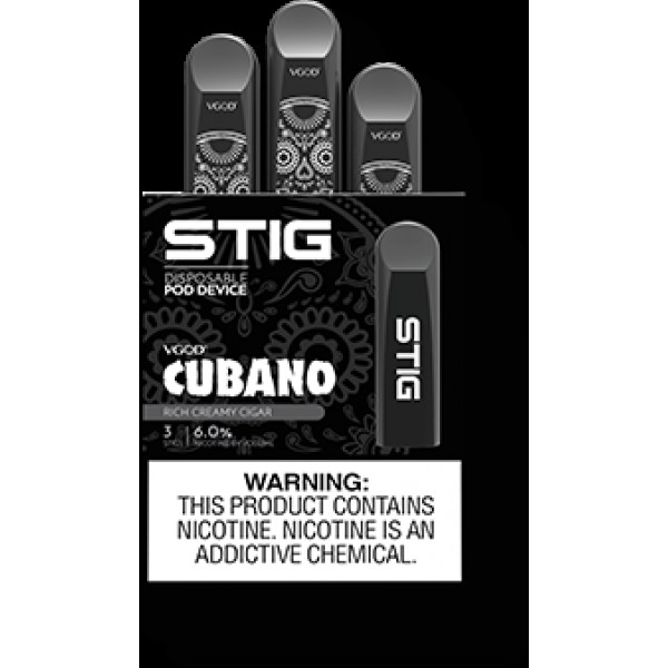 STIG Pods Cubano 3-Pack (Disposable Vape Pods)